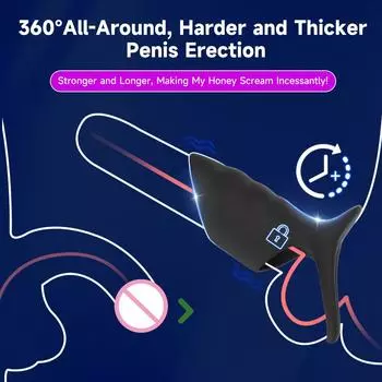 Вибратор для пениса Кольцо для члена Вибрирующая насадка на пенис Задержка эякуляции Стимуляция точки G Массаж Мужская Игрушка для секса для пары Взрослая
