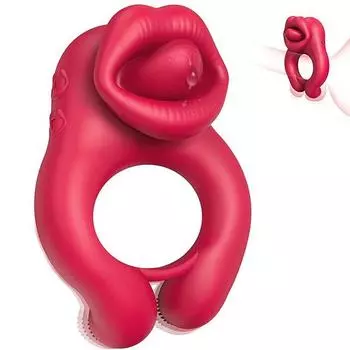 Вибратор для пениса, стимулятор клитора и яичек, вибрирующее кольцо для пениса для мужчин, пар, взрослых секс-игрушек, регулируемое вибрационное кольцо