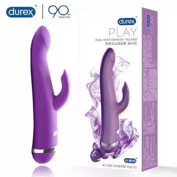 Вибратор Durex с двумя головками · Пульсирующая сексуальная игрушка для взрослых игр 3 батарейки AAA на 2 часа работы
