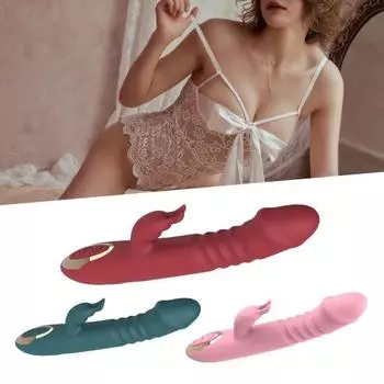 Вибратор Мощный режим Кроличьи уши Сильная вибрация Многочастотный Выдвижной Мягкий Низкий уровень шума Гибкий Улучшение отношений для женщин Частная зона