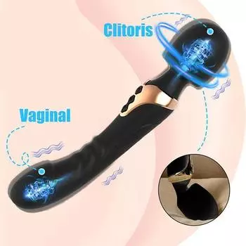 Вибратор с двойной головкой, клитор, фаллоимитатор для точки G, вибратор для клитора, вагины, сосков, массажер для анальной стимуляции, перезаряжаемый водонепроницаемый секс-игрушки для взрослых для женщин