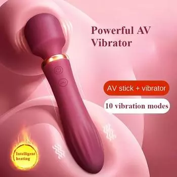 Вибратор с подогревом, мощный AV-вибратор, волшебная палочка, устройство для женской мастурбации, массажная палочка, игрушки, секс-товары для взрослых, девушки