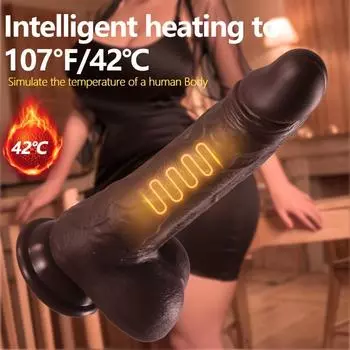 Вибратор Thrust - Реалистичный вибратор для стимуляции точки G с 9 высокоскоростными толчками, вибрацией и присоской для женщин и пар