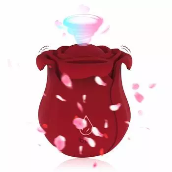 Вибраторы для стимуляции клитора, форма розы, вагинальный вибратор для сосания, присоска для сосков, дразнить язык, мощные секс-игрушки для женщин Rose flower style