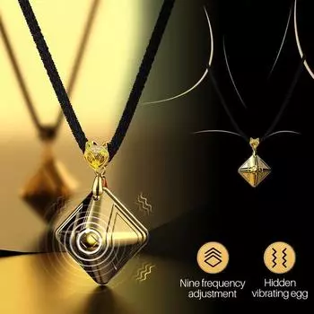 Вибраторы-пули для женщин, роскошный металлический кулон, 9-частотный мини-вибратор, стимулятор для флирта сосков, клитора, водонепроницаемые секс-игрушки one size