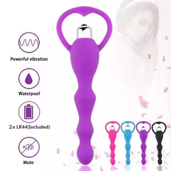 Вибрирующая Анальная Пробка Массаж Простаты Мягкие Анальные Бусины Анальная Пробка Вибраторы Секс-Игрушки для Пар Анальная Пробка Силиконовые Товары Для Взрослых