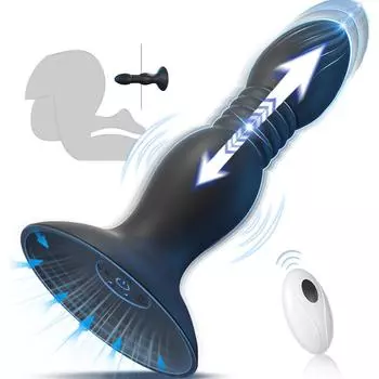 Вибрирующая анальная пробка Push In, секс-игрушки с присосками, массажер простаты с дистанционным управлением, анальный дилдо, анальный тренажер, секс-игрушки для взрослых