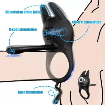 Вибрирующее кольцо для члена Секс-игрушки для взрослых для мужчин Парный вибратор для стимулятора пениса Вибратор Кольцо для пениса с клиторальным вибратором Секс-игрушки для пар