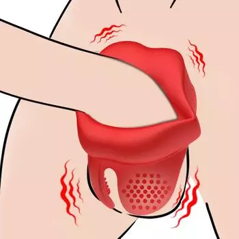Вибрирующее кольцо для члена, силиконовые кольца для пениса в форме губ, вибратор с 10 вибрациями, массажер для улучшения мужской эрекции, кольцо для губ, секс-игрушки для взрослых