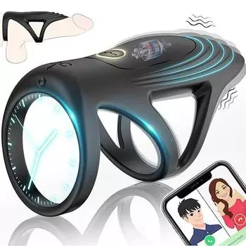 Вибрирующее кольцо для пениса, кольцо для пениса, мужской вибратор для пениса, удлинитель для яичек, стимуляция точки G, секс-игрушка для мужчин и женщин