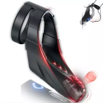 Вибрирующее кольцо для пениса с 10 режимами вибрации для стимуляции яичек пениса, мужской вибратор, водонепроницаемое кольцо для пениса, секс-игрушки для взрослых