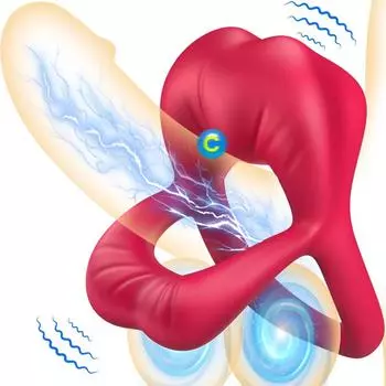 Вибрирующее кольцо для пениса с сексуальными губами, стимулятор клитора, мужские секс-игрушки, вибратор для эрекции, кольца для пениса, игрушки для взрослых