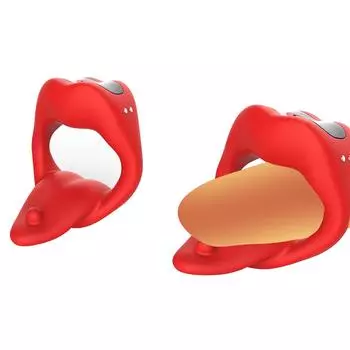 Вибрирующее кольцо для пениса, секс-игрушки для мужчин, кольцо для пениса, дизайн языка с 10 режимами вибрации, игрушки для взрослых, вибратор, управление через приложение A