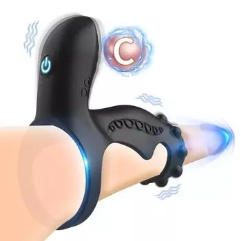 Вибрирующее кольцо на член Мужское эректильное кольцо на пенис Кольцо для задержки эякуляции для мужчин Стимулятор клитора Анальный массажер Игрушки для секса для пар