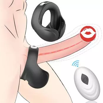 Вибрирующее кольцо на член, сексуальные игрушки для мужчин, пара, задержка эякуляции, целомудрие, массажер для яичек, кольцо для пениса, игрушки для взрослых Not remote control