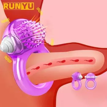 Вибрирующее кольцо на член, стимулятор клитора, сильный пенис, эрекция, кольцо на член, клетка, усиление эрекции, задержка эякуляции, секс-игрушки для мужчин 59*41cm