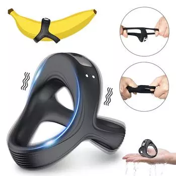 Вибрирующее кольцо на член Задержка эякуляции Кольца на пенис для мужчин Секс-игрушки Вибратор Более сильная эрекция Мужские секс-игрушки