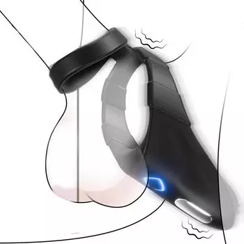 Вибрирующее кольцо на пенис, 10 режимов вибрации, секс-игрушка-кольцо на пенис, секс-игрушка для взрослых, двойное кольцо на пенис для эрекции и сексуального удовольствия, вибратор для пениса.