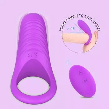 Вибрирующие кольца для пениса, мужское кольцо для задержки эякуляции, секс-игрушка