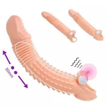 Вибрирующий член, насадка для увеличения пениса, презервативы для многоразового использования, насадки для увеличения члена, секс-игрушки для мужчин, отсроченная эякуляция