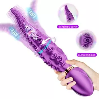 Вибрирующий дилдо-вибратор в форме осьминога, пробка для ануса, мягкий силиконовый массажер простаты, стимуляция точки G, секс-игрушки для взрослых женщин
