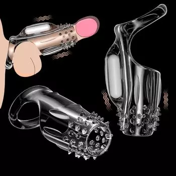 Вибрирующий пенис-рукав, кольцо для пениса, задержка эякуляции, более сильная эрекция, многоразовые мужские пары, секс-игрушки A