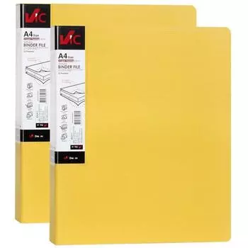 VIC Папка-органайзер на 20 карманов, Желтый, 2 штуки