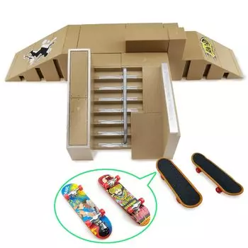 VICHE CATT Finger Skate Finger Skateboard Park Deck Slope Fingerboard (Светло-коричневый)