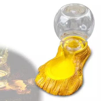 VICHE CATT Reptile Water Container Pet Water Dispenser Automatic Water Supply Turtle Lizard Food Bowl Amphibian Water Dish Tableware (Yellow)