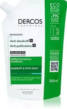 Vichy Шампунь против перхоти Dercos Anti-Dandruff для нормальных и жирных волос. TU прозрачный