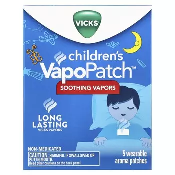 Vicks, Infant VapoPatch, 5 прикрепляемых ароматических пластырей