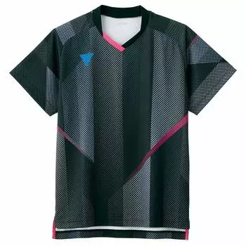 VICTAS Table Tennis Game Shirt Unisex Can be worn in official matches Black L 031487 V-GS203 (0020)