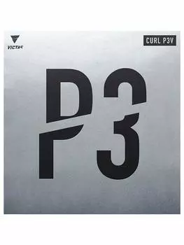 VICTAS Table Tennis Rubber Curl P3V Variable Grain Height For Emphasis on Operability Black OX 220020 чёрный