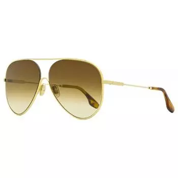 Victoria Beckham Women s Aviator Sunglasses VB133S 702 Gold/Honey Havana 61mm