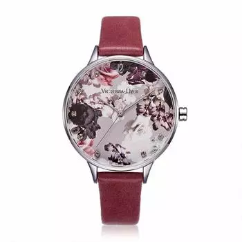 VICTORIA HYDE Floral Soft Daily Present женские часы, модные, узор, ремешок, водонепроницаемые, женские часы, день рождения, популярные, (красный) красный