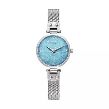 [VICTORIA HYDE] Women s Stylish Quartz Watch Stainless Steel Band Waterproof (Blue)