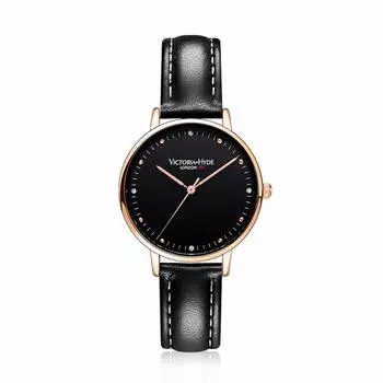 [VICTORIA HYDE] Женские часы, Простые часы, Мода, Ремешок из натуральной кожи, Японский кварц, Водонепроницаемые на каждый день, Деловые часы, Популярный подарок для