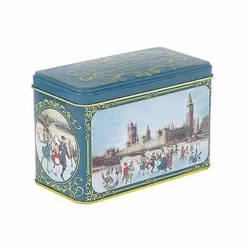 Victorian Christmas Skater English Afternoon Tea Can with 40 Tea Bags