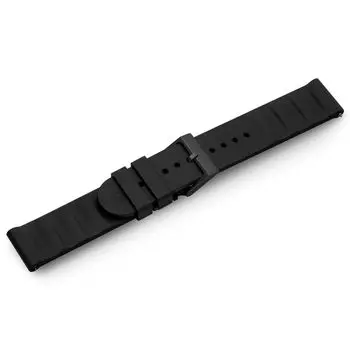 Victorinox 21mm Watch Rubber Strap with D2 Pin Lightweight and Black Band, Tool-Free Buckle, Breathable, [V.60045]