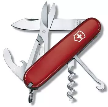 VICTORINOX Compact Red Swiss Army Knife Multifunctional Knife Camping Outdoor Wire Stripper Drawer Writing Instrument Ballpoint Pen Scissors Multi красный
