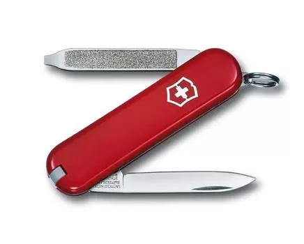 VICTORINOX Escort Swiss Army Многофункциональная плоская отвертка с гвоздем Swiss made with 6 Легкий нож, нож, для отдыха на природе, кемпинг, серебряный