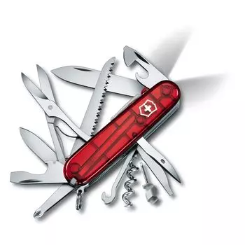VICTORINOX Huntman Light Translucent Red Swiss Army Knife Многофункциональный нож Товары для предотвращения стихийных бедствий Альпинизм Пеший туризм Кемпинг Ножницы