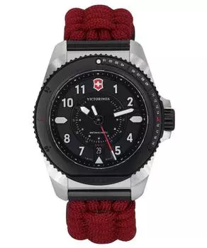 Victorinox Journey 1884 Limited Edition Paracord Strap Black Dial Quartz Diver s 242016-1 200M мужские часы с подарочным набором чёрный