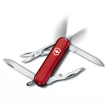 VICTORINOX Midnight Manager Красный швейцарский армейский нож Многофункциональный нож для кемпинга и отдыха на природе Магнитная крестовая отвертка со светодиодной подсветкой Шариковая ручка в комплекте красный