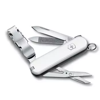 VICTORINOX Nail Clip 580 Белый Щипчики для ногтей Товары для предотвращения стихийных бедствий Ножницы с изогнутыми лезвиями Очиститель ногтей В комплекте Пилка для ногтей 8 функций Аварийные белый