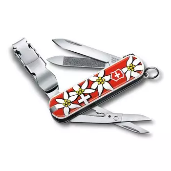 VICTORINOX Nail Clip 580 Edelweiss Nail Disaster Prevention изогнутый очиститель ногтей, оснащенный Nail 8 Disaster Prevention First Stainless Compact