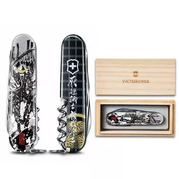 VICTORINOX Sengoku Ieyasu швейцарский армейский многофункциональный нож для предотвращения стихийных бедствий, швейцарский, с 14 специальными ножами Jutoku в стиле военачальника из павловнии