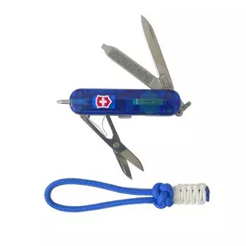 Victorinox Signature Light WL Skeleton Blue Custom с паракордом