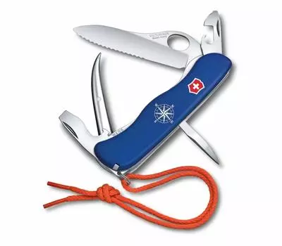 VICTORINOX Skipper Pro Blue Knife Lanyard Shackle Key Оснащенный Marlin Spike Swiss Made Multi Tool с 12 функциями [] 0.8503.2MW синий