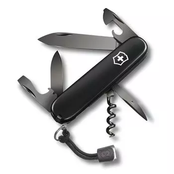 VICTORINOX Spartan Onyx Black Spartan Swiss Army Knife Многофункциональный нож для отдыха на природе Подарочный нож Jutoku Swiss Made с 12 функциями Компактный